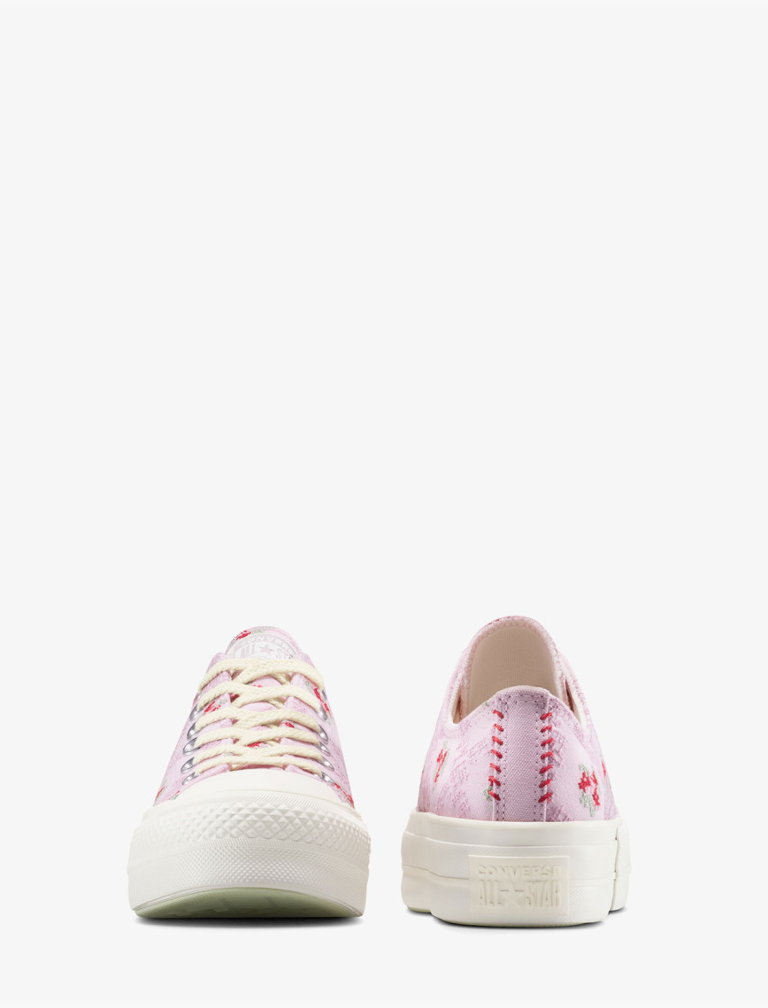 Converse Chuck Taylor All Star Lift Rose Cross Stitch Kadın Pembe Platform Sneaker Converse Chuck Taylor All Star Lift Rose Cross Stitch Kadın Pembe Platform Sneaker