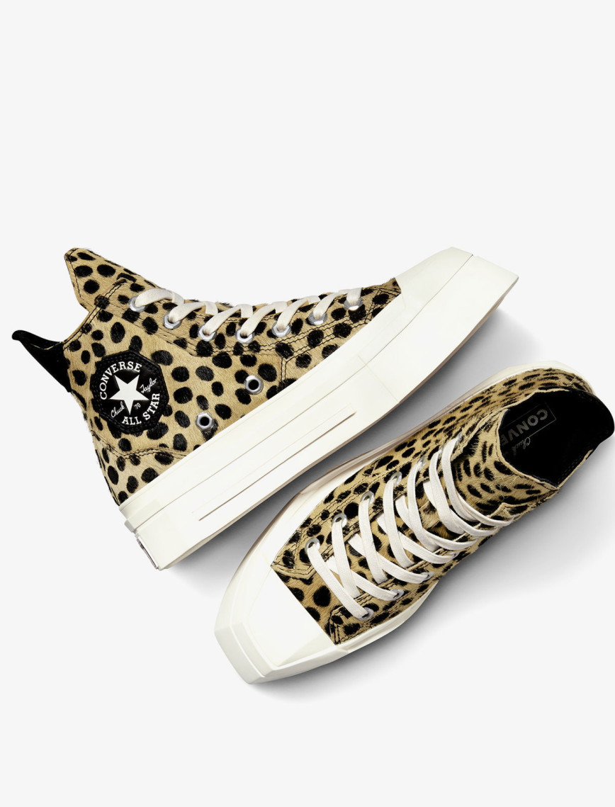 Converse Chuck 70 Leopard Print De Luxe Squared Unisex Siyah Platform Sneaker Converse Chuck 70 Leopard Print De Luxe Squared Unisex Siyah Platform Sneaker