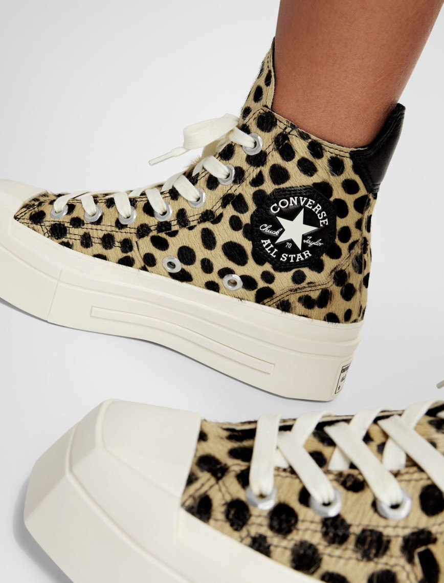 Converse Chuck 70 Leopard Print De Luxe Squared Unisex Siyah Platform Sneaker Converse Chuck 70 Leopard Print De Luxe Squared Unisex Siyah Platform Sneaker