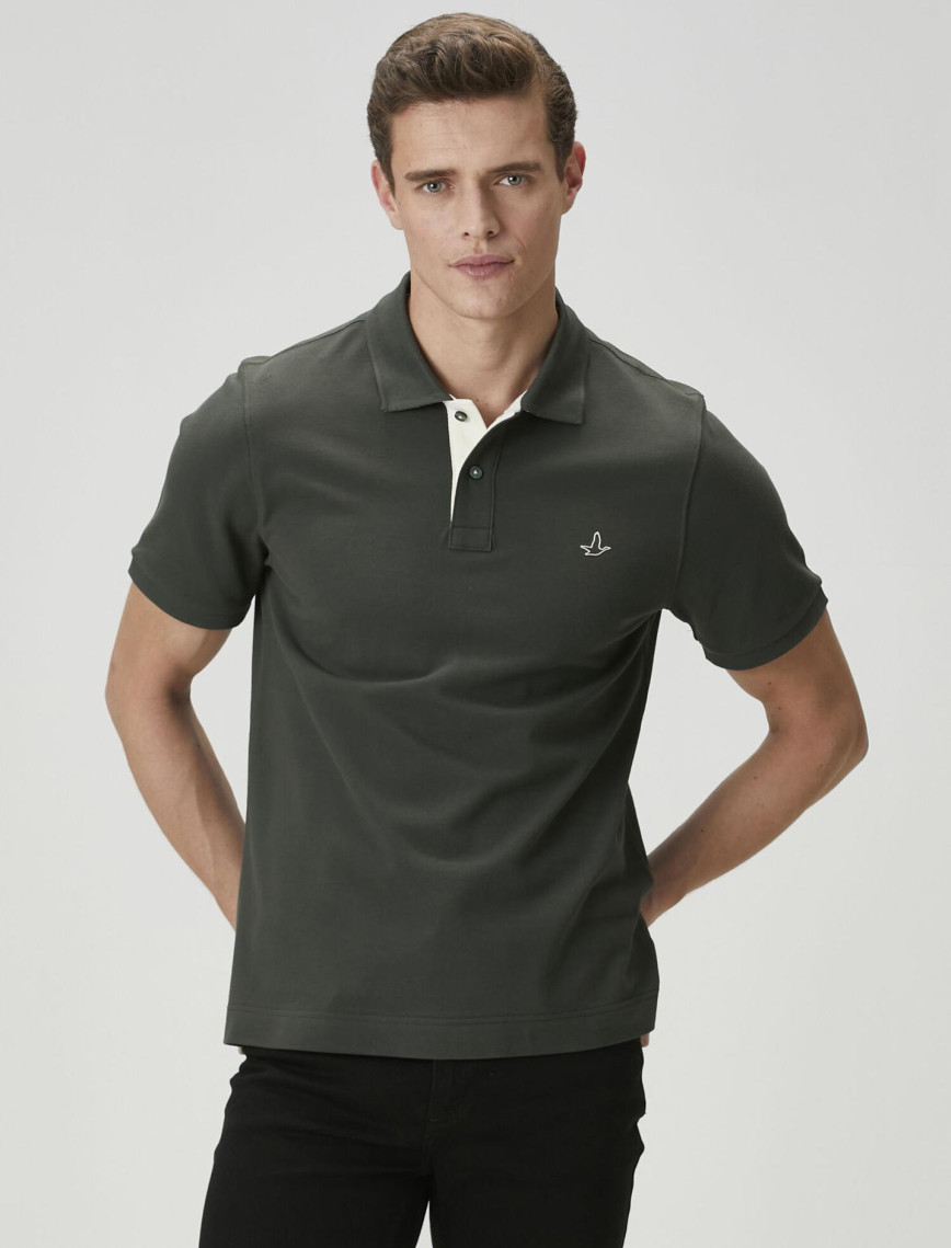 Beymen Club Erkek Comfort Fit Haki Polo Yaka T-shirt