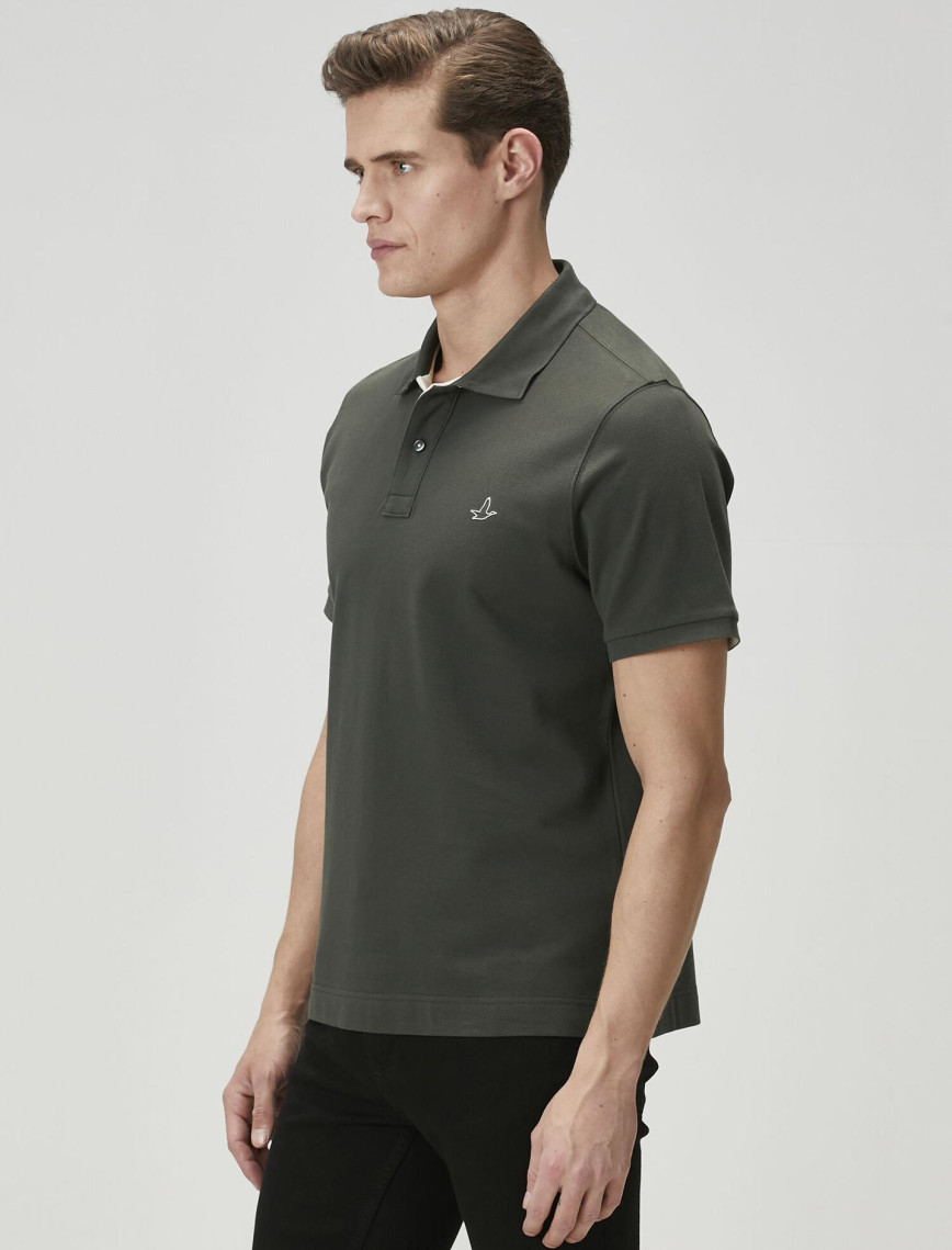 Beymen Club Erkek Comfort Fit Haki Polo Yaka T-shirt