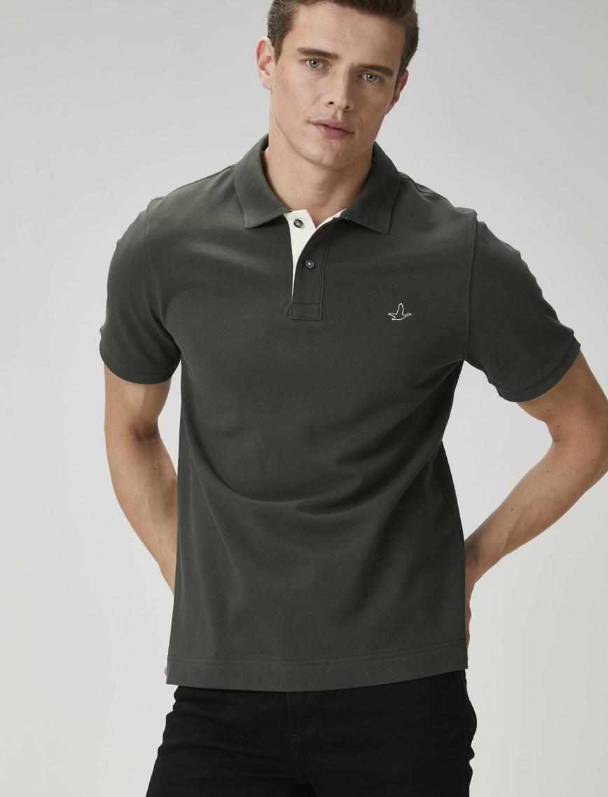 Beymen Club Erkek Comfort Fit Haki Polo Yaka T-shirt