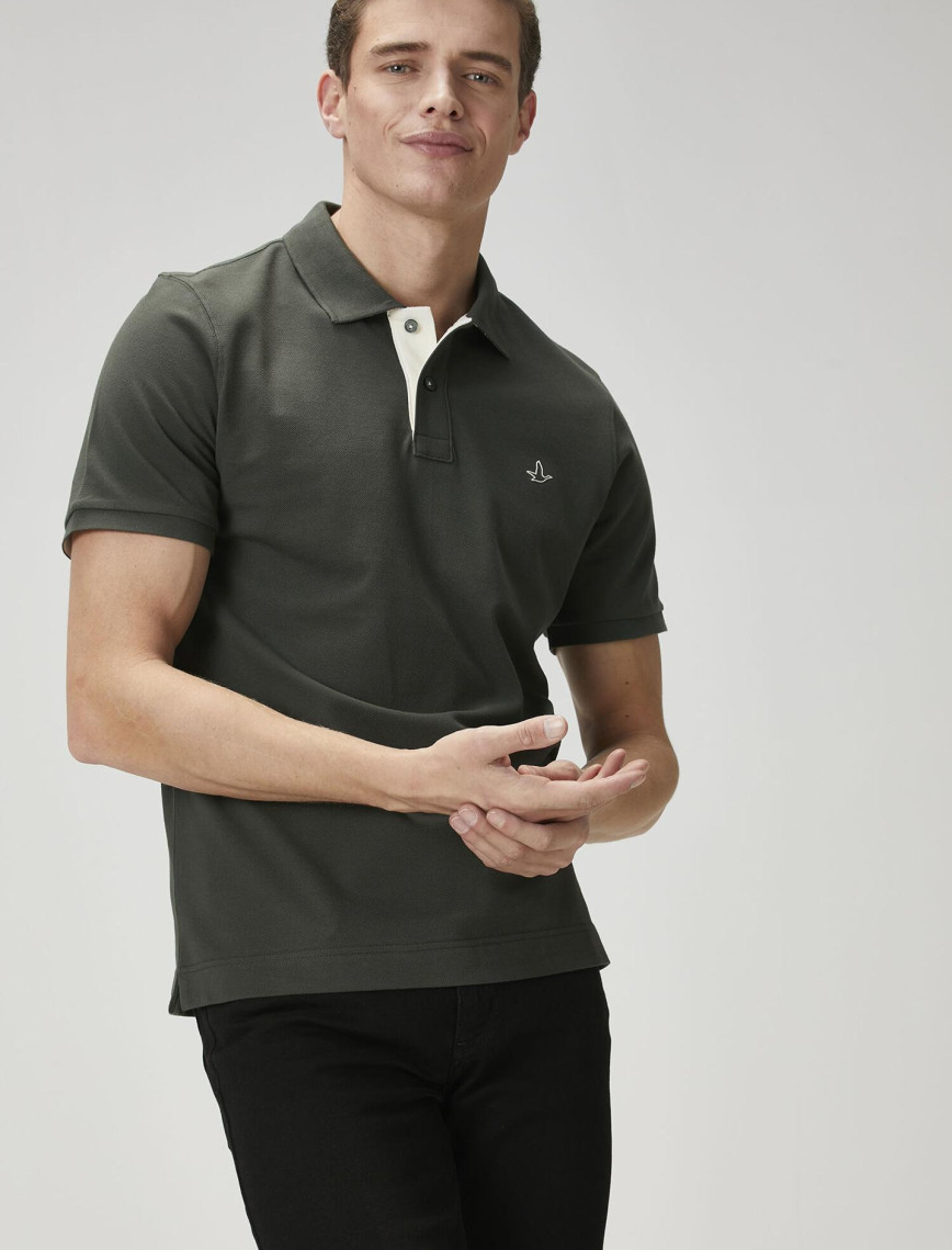 Beymen Club Erkek Comfort Fit Haki Polo Yaka T-shirt