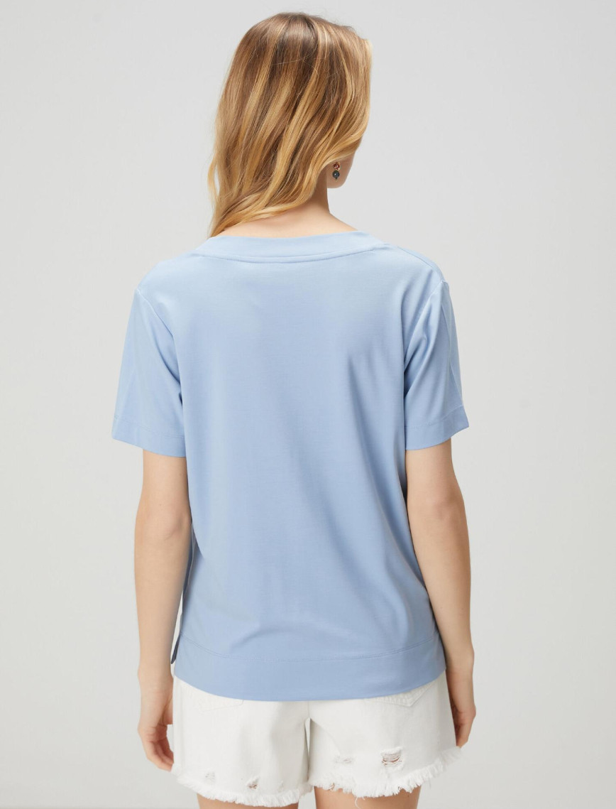 Beymen Club Kadın Mavi Basic T-shirt