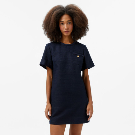 Tommy Hilfiger Tweed Short Shift Kadın Mavi Elbise Tommy Hilfiger Tweed Short Shift Kadın Mavi Elbise