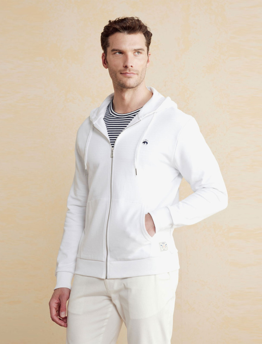 Brooks Brothers Fermuarlı Patchli Hoodie Erkek Lacivert Sweatshirt Brooks Brothers Fermuarlı Patchli Hoodie Erkek Lacivert Sweatshirt