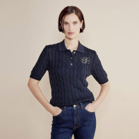 Brooks Brothers P. Y. Bb Nakışlı Kısa Kol Saç Örgü Kadın Lacivert Kazak Brooks Brothers P. Y. Bb Nakışlı Kısa Kol Saç Örgü Kadın Lacivert Kazak