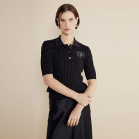 Brooks Brothers P. Y. Bb Nakışlı Kısa Kol Saç Örgü Kadın Siyah Kazak Brooks Brothers P. Y. Bb Nakışlı Kısa Kol Saç Örgü Kadın Siyah Kazak