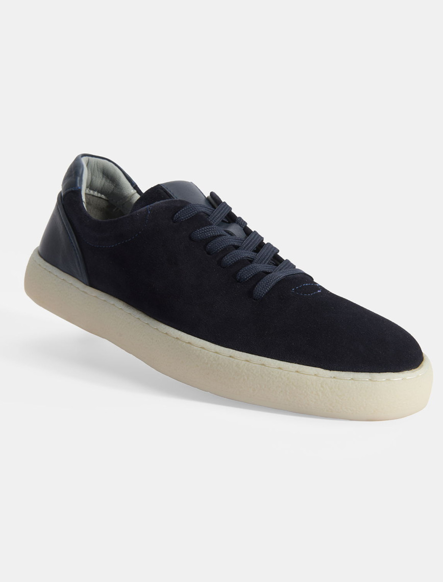 Erkek Lacivert Bağcıklı Süet Günlük Ayakkabı Erkek Lacivert Bağcıklı Süet Günlük Ayakkabı