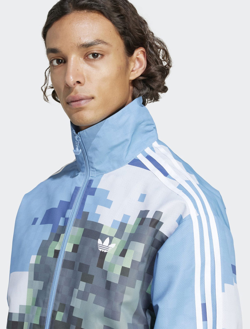 adidas Originals x Minecraft Graphic Unisex Mavi Eşofman Üstü
