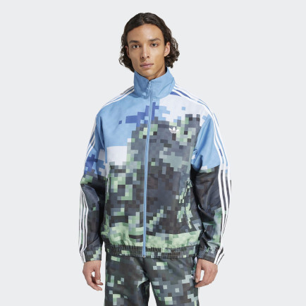 adidas Originals x Minecraft Graphic Unisex Mavi Eşofman Üstü adidas Originals x Minecraft Graphic Unisex Mavi Eşofman Üstü