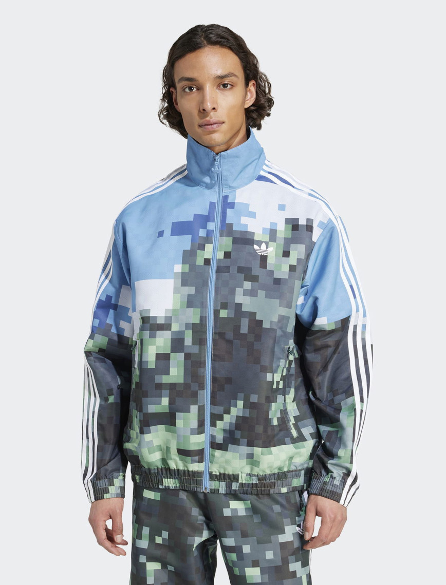 adidas Originals x Minecraft Graphic Unisex Mavi Eşofman Üstü
