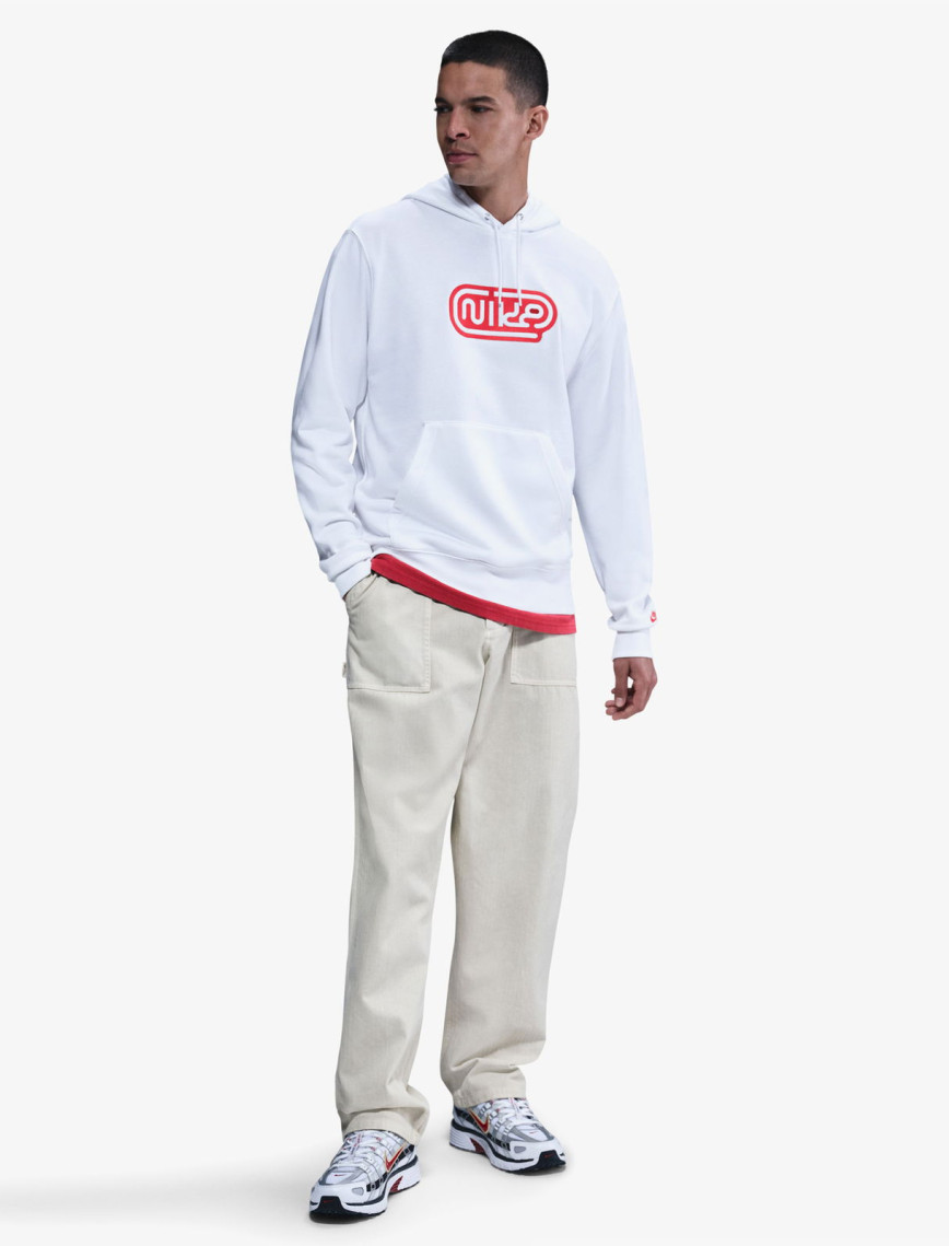 Nike Club Fit Erkek Beyaz Sweatshirt Nike Club Fit Erkek Beyaz Sweatshirt