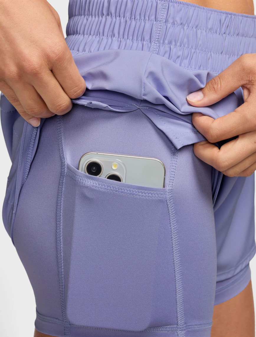 Nike One Dri-Fit 8 cm Kadın Mor Şort Nike One Dri-Fit 8 cm Kadın Mor Şort