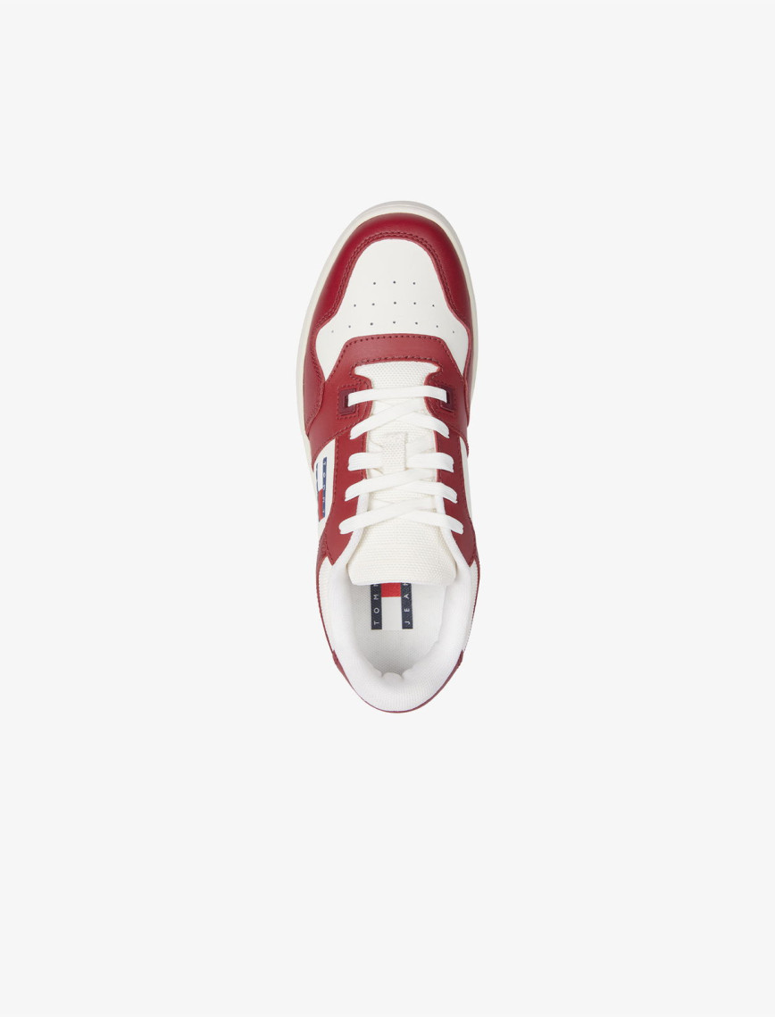 Tommy Hilfiger Jeans Cupsole Leather Kadın Kırmızı Spor Ayakkabı Tommy Hilfiger Jeans Cupsole Leather Kadın Kırmızı Spor Ayakkabı