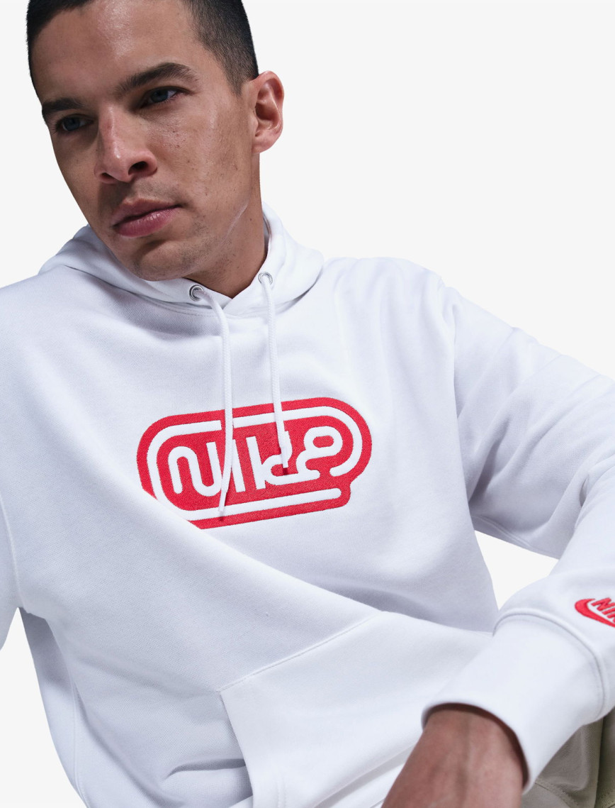 Nike Club Fit Erkek Beyaz Sweatshirt Nike Club Fit Erkek Beyaz Sweatshirt