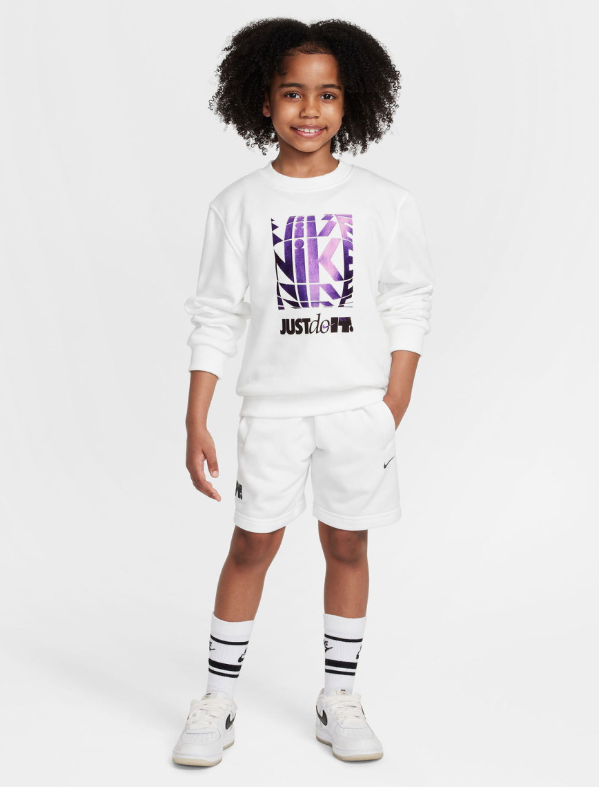 Nike Sportswear Club Crew Çocuk Beyaz Hoodie