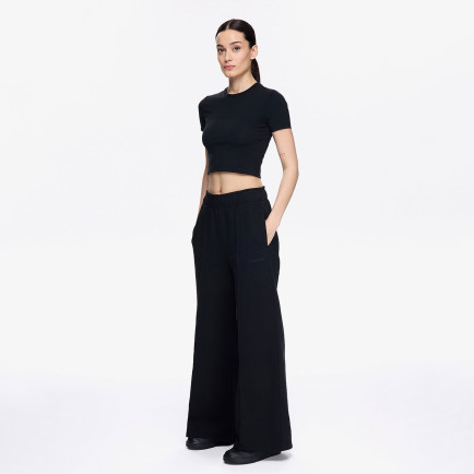 Les Benjamins Classic 410 Kadın Siyah Crop T-Shirt