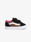 Vans Old Skool Leopar Desenli Bebek Siyah Sneaker