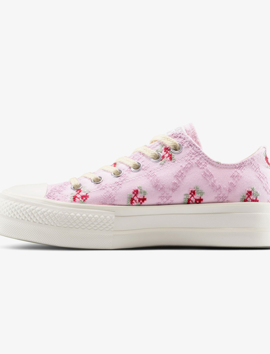 Converse Chuck Taylor All Star Lift Rose Cross Stitch Unisex Pembe Platform Sneaker Converse Chuck Taylor All Star Lift Rose Cross Stitch Unisex Pembe Platform Sneaker