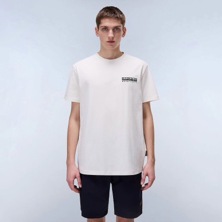 Napapijri S-Vignoni Back SS Erkek Beyaz T-Shirt Napapijri S-Vignoni Back SS Erkek Beyaz T-Shirt