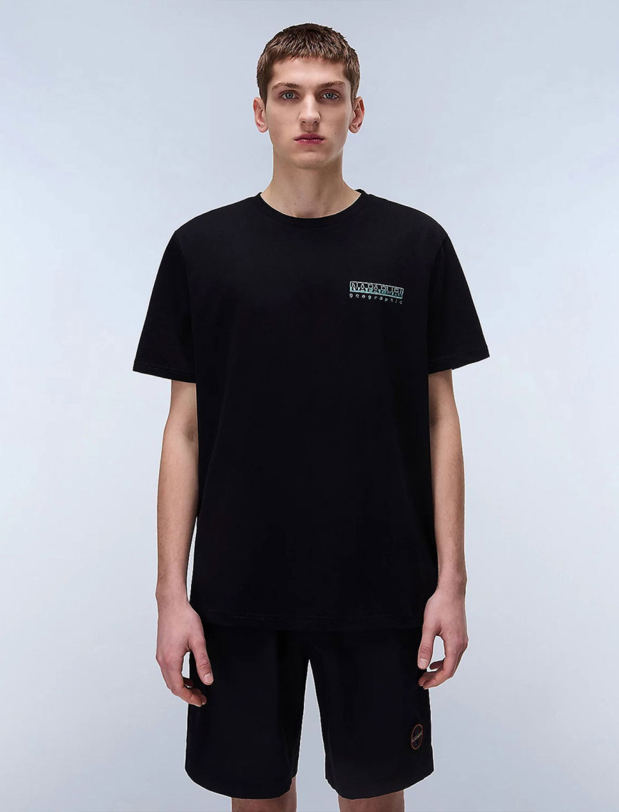 Napapijri  S-Vignoni Back SS Erkek Siyah T-Shirt
