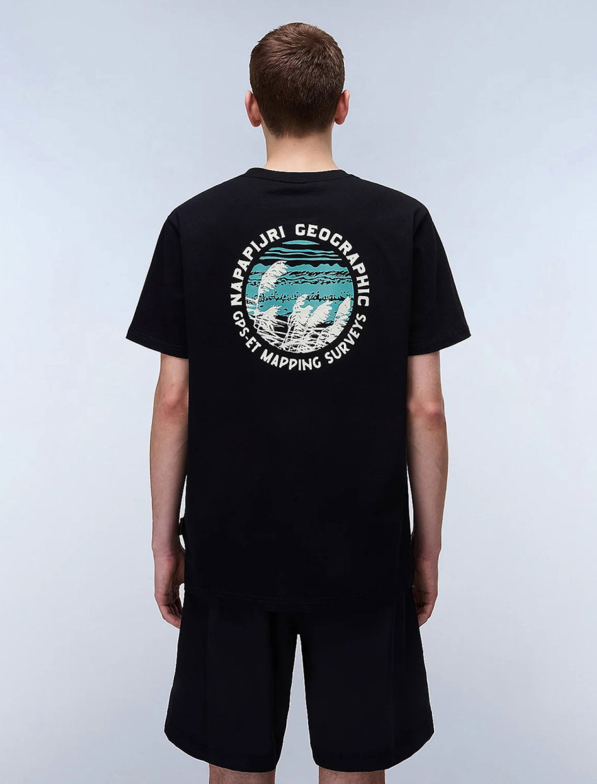 Napapijri  S-Vignoni Back SS Erkek Siyah T-Shirt