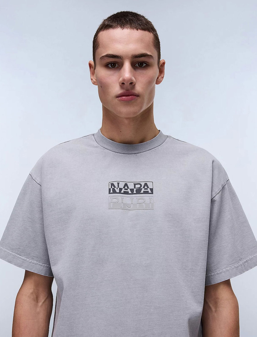 Napapijri S-Cortona SS Sum Erkek Gri T-Shirt Napapijri S-Cortona SS Sum Erkek Gri T-Shirt