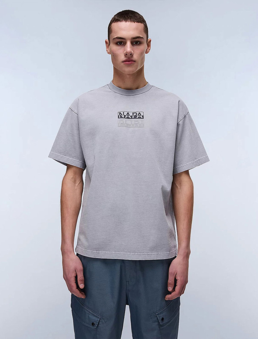 Napapijri S-Cortona SS Sum Erkek Gri T-Shirt Napapijri S-Cortona SS Sum Erkek Gri T-Shirt