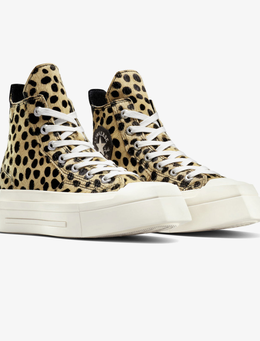 Converse Chuck 70 Leopard Print De Luxe Squared Unisex Siyah Platform Sneaker Converse Chuck 70 Leopard Print De Luxe Squared Unisex Siyah Platform Sneaker