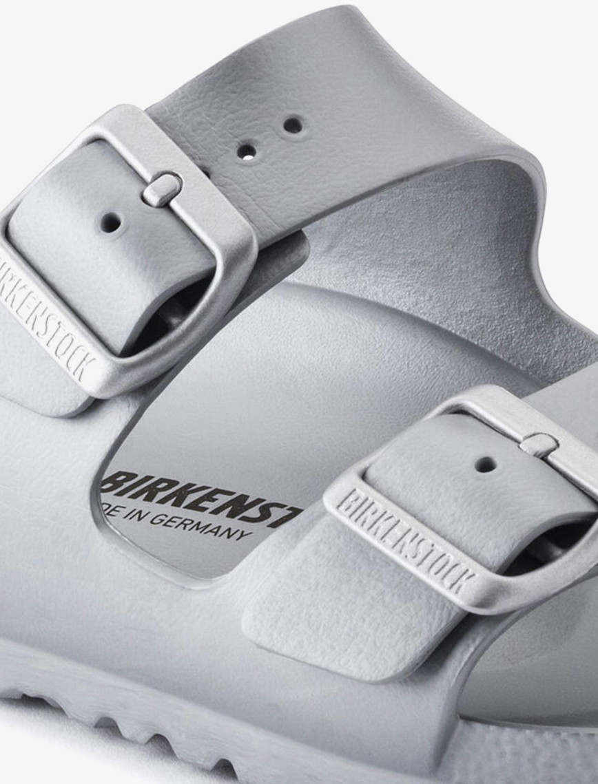 Birkenstock Arizona Eva Metallic Çift Bantlı Erkek Gri Plaj Terliği Birkenstock Arizona Eva Metallic Çift Bantlı Erkek Gri Plaj Terliği