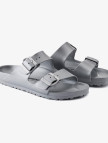 Birkenstock Arizona Eva Metallic Çift Bantlı Erkek Gri Plaj Terliği Birkenstock Arizona Eva Metallic Çift Bantlı Erkek Gri Plaj Terliği