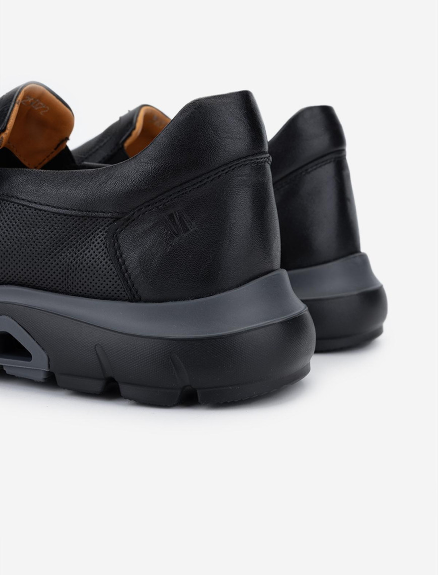 Valmenti Erkek Hakiki Deri Siyah Deri Casual Ayakkabı Valmenti Erkek Hakiki Deri Siyah Deri Casual Ayakkabı