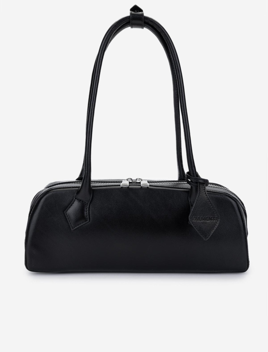 Valmenti Kadın Hakiki Deri Siyah Deri Kol Çantası