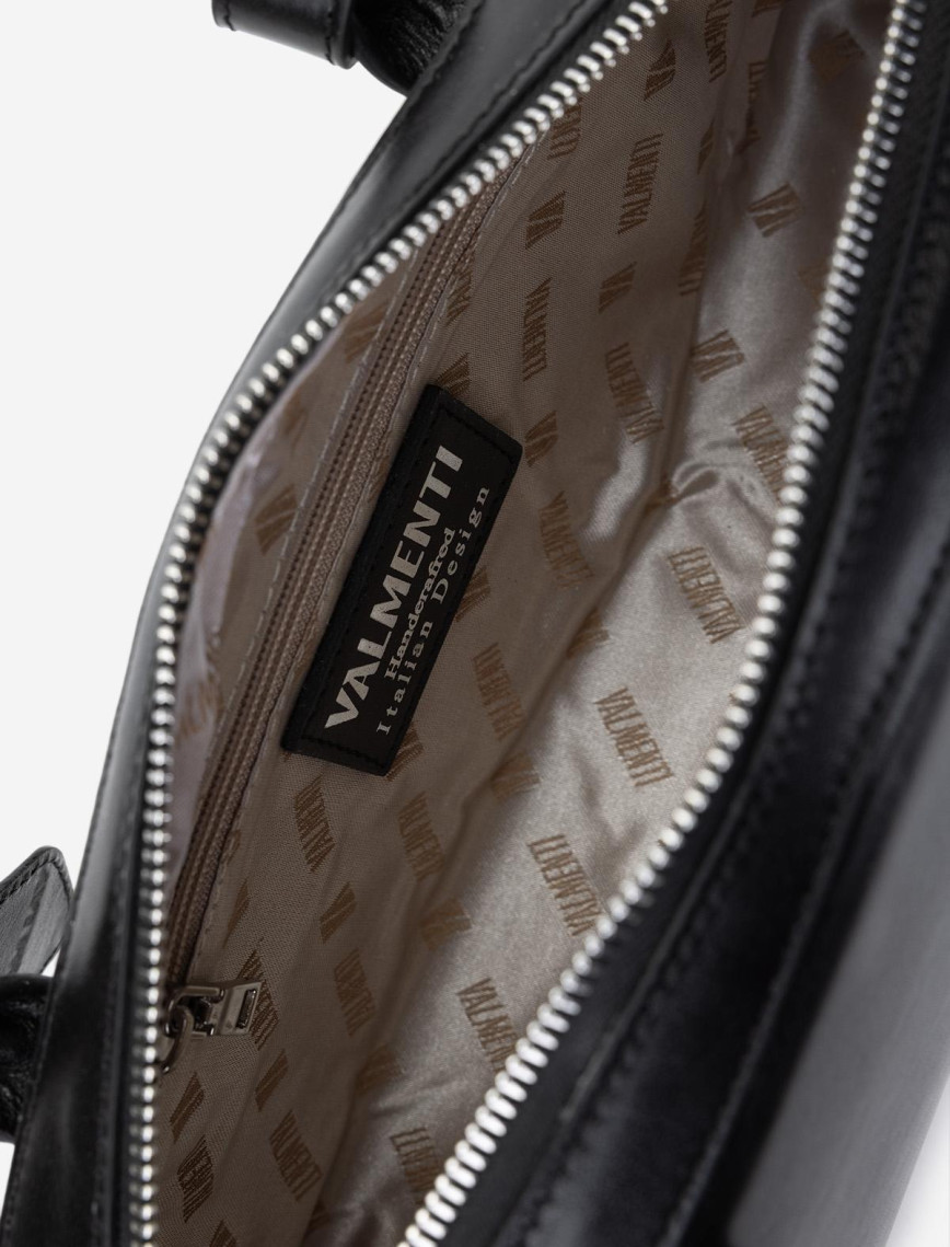 Valmenti Kadın Hakiki Deri Siyah Deri Kol Çantası