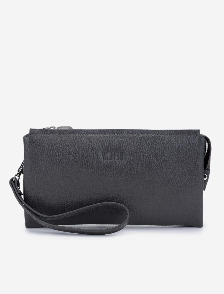 Valmenti Erkek Hakiki Deri Lacivert El Çantası