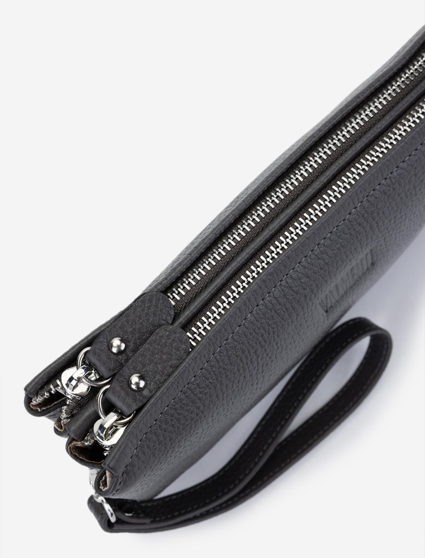 Valmenti Erkek Hakiki Deri Gri El Çantası