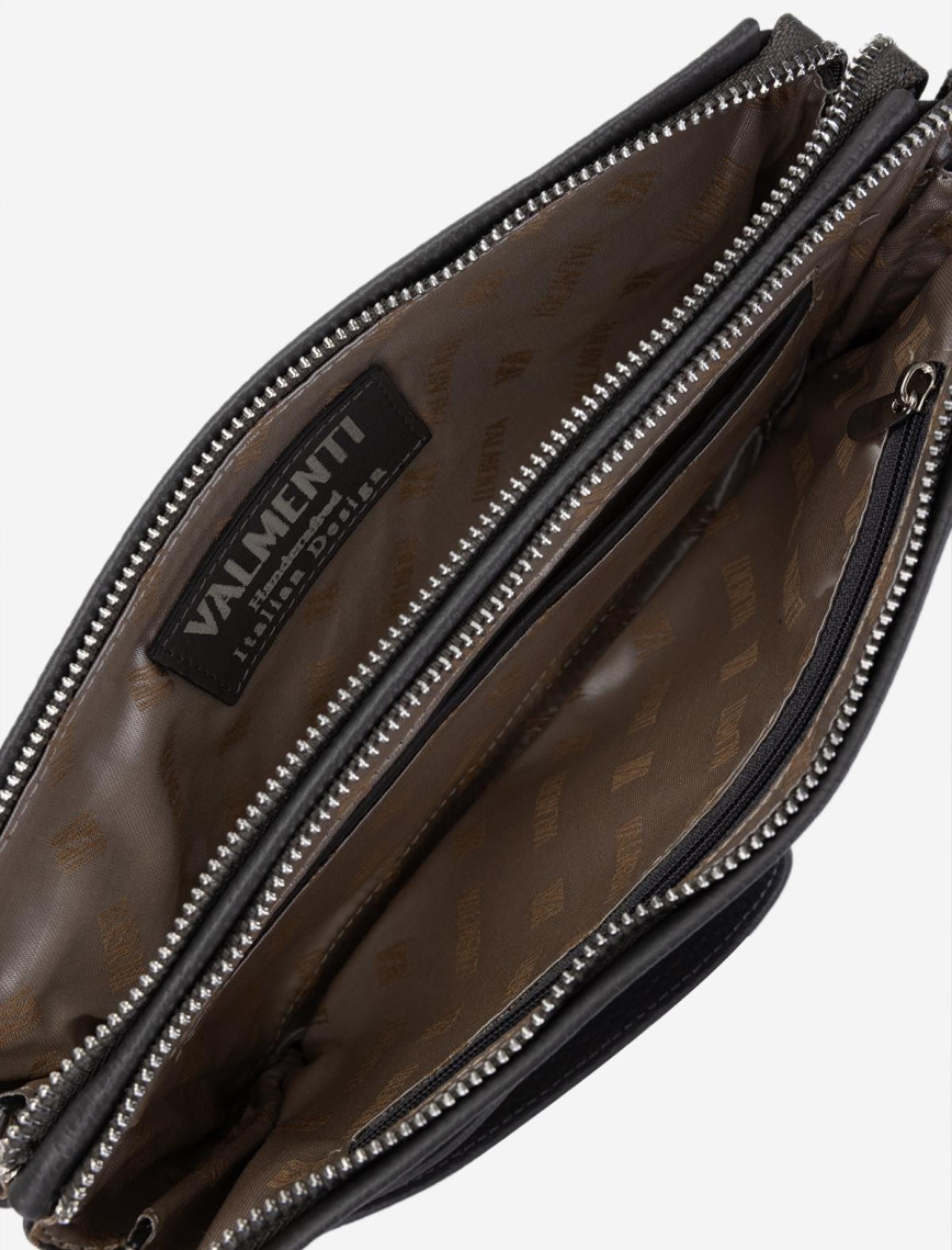 Valmenti Erkek Hakiki Deri Gri El Çantası