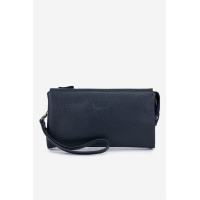 Valmenti Erkek Hakiki Deri Lacivert El Çantası