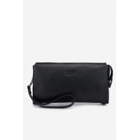 Valmenti Erkek Hakiki Deri Siyah Floter El Çantası