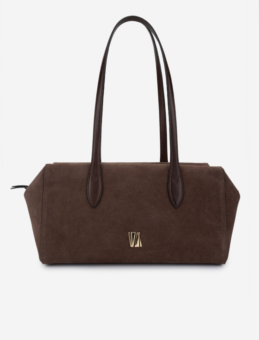 Valmenti Kadın Hakiki Deri Bej Süet Omuz Çanta