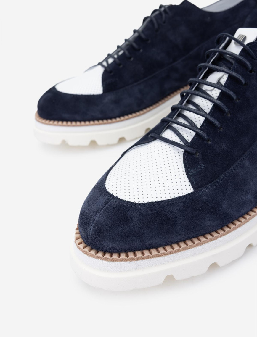 Valmenti Erkek Hakiki Deri Lacivert Süet Casual Ayakkabı Valmenti Erkek Hakiki Deri Lacivert Süet Casual Ayakkabı