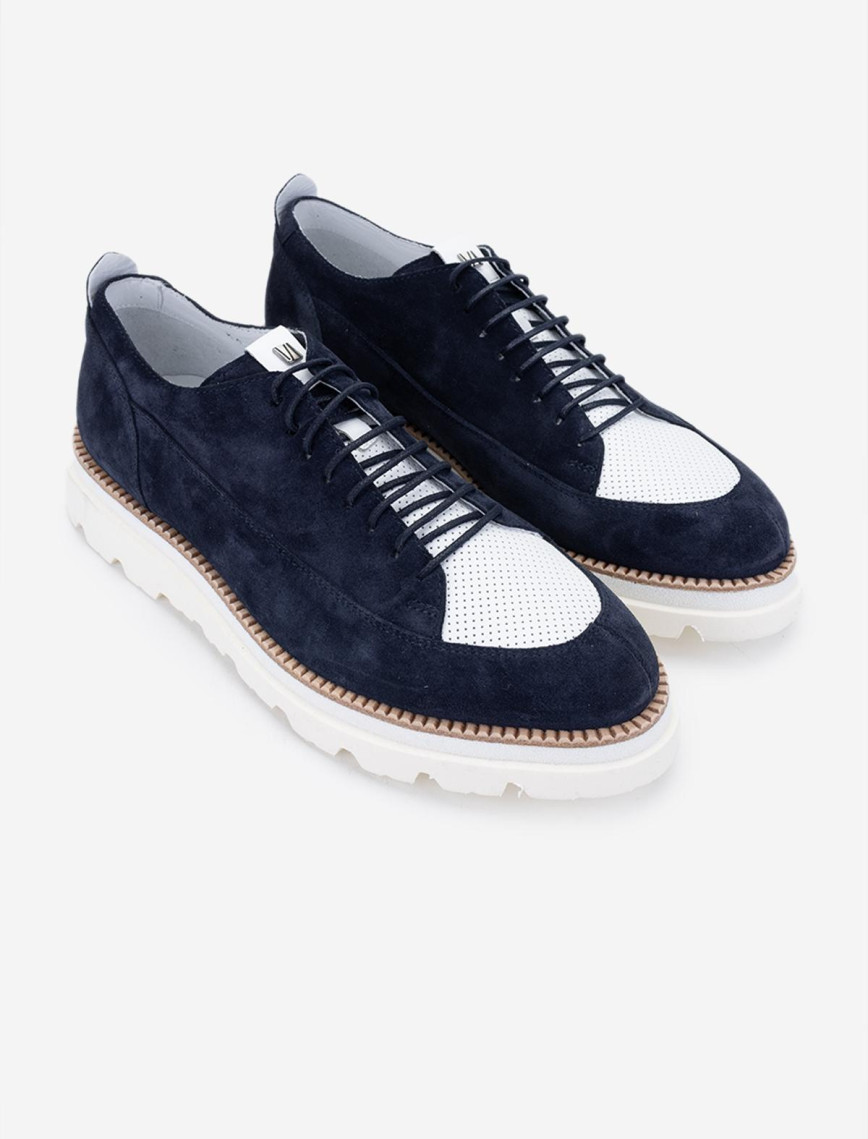 Valmenti Erkek Hakiki Deri Lacivert Süet Casual Ayakkabı Valmenti Erkek Hakiki Deri Lacivert Süet Casual Ayakkabı