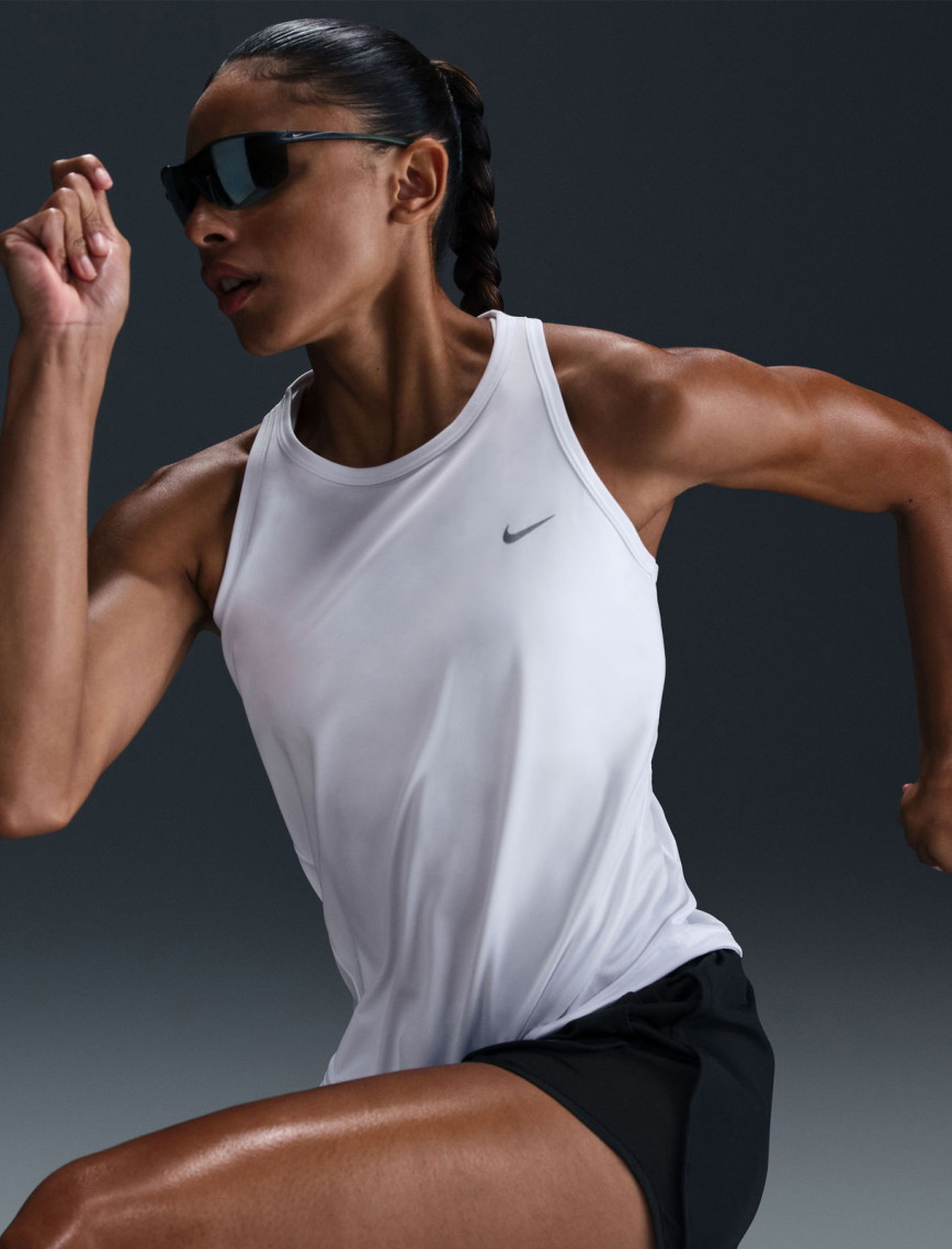 Nike Tempo Dri-Fit Kadın Beyaz Kolsuz T-Shirt