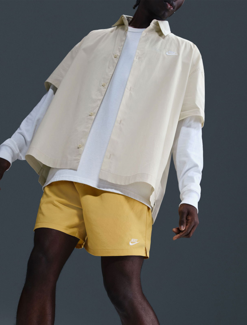 Nike Club Flow Erkek Sarı Şort Nike Club Flow Erkek Sarı Şort