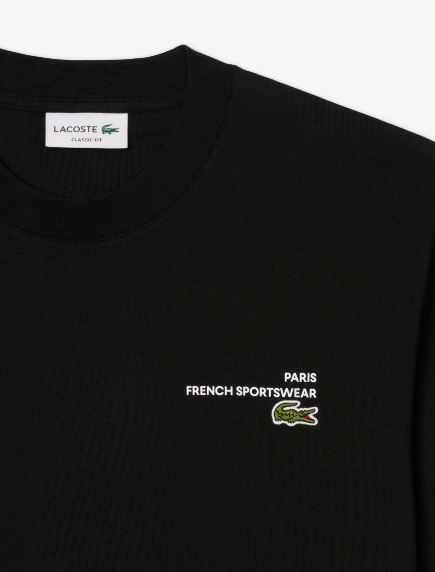 Lacoste Print Motif Erkek Siyah T-Shirt Lacoste Print Motif Erkek Siyah T-Shirt