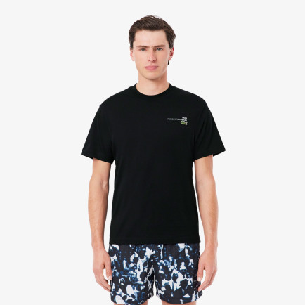 Lacoste Print Motif Erkek Siyah T-Shirt Lacoste Print Motif Erkek Siyah T-Shirt