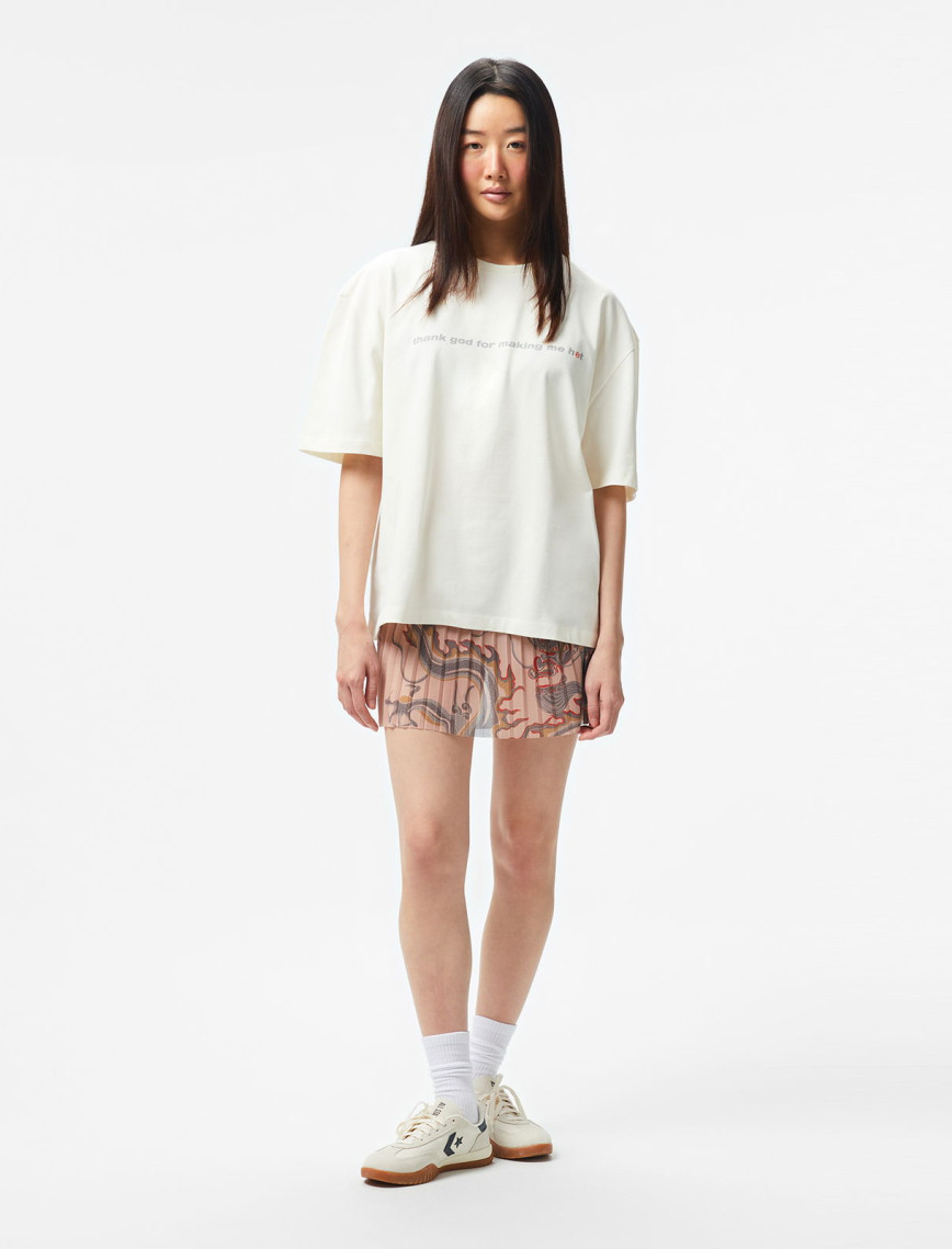 UNITED4 Kadın Bej T-Shirt