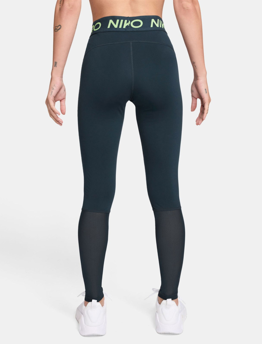 Nike Pro Dri-Fit Mid-Rise Kadın Lacivert Tayt