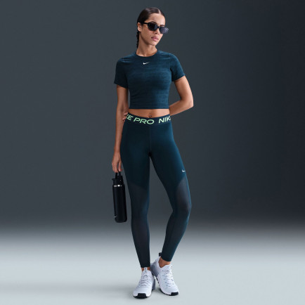 Nike Pro Dri-Fit Mid-Rise Kadın Lacivert Tayt